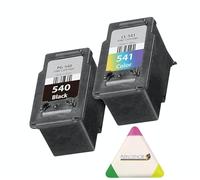 Pack 2 Cartouches PG 540 PG540 PG-540 CL 541 CL541 CL-541 Noir et Couleur pour imprimante Canon Pixma MG3600 MG3650 MG4150 + Un surligneur Plein d'encre 3 Couleurs Offert