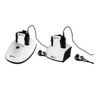 Geemarc CL7350 Opti Clip Duo - Écouteurs Amplifiés pour Personnes Malentendantes - Compatibles avec Les Télévisions, Ordinateurs et Téléphones - Fonction Amplification des Sons Ambiants - Version FR
