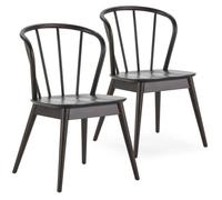 Pack 2 chaises Brisa en bois coleur noir