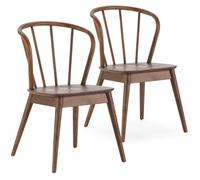 Pack 2 chaises Brisa en bois coleur noyer