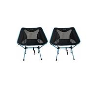pack 2 chaises moonlight pliante ultra légère et compacte camping noirbleu sac