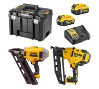 Pack 2 Cloueurs 18V DEWALT DCK264P2-QW : cloueur de charpente et cloueur de finition avec 2 batteries