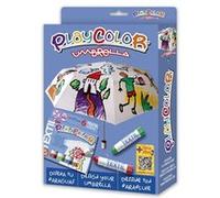 Pack 2-en-1 avec 1 Parapluie Diam 96 cm + Playcolor Textil One - 6 Sticks de peinture gouache solide 10 g - 11331 Assortiments G