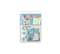 Pack 2-en-1 comprenant 2 POCHOIRS + WINDOW ONE - 6 Sticks de peinture gouache solide spécial vitres miroir