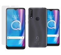 Pack 2 En 1 Coque Gel Transparent + Protector Verre Trempé Pour Alcatel 1S 2020/3L 2020
