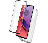 Pack 2 en 1 Coque Motorola G84 Souple Transparente + Protège écran 2.5D + SmartFrame™ - Certifié GRS Bigben