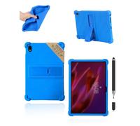 Pack 2-en-1 Coque pour Lenovo ThinkTab X11 Gen 1 (10.95 Pouces) Tablette avec Stylet Tactile - Housse Enfant en Silicone Antichoc,Powfix Béquille Ajustable, Étui Léger & Anti-Rayures, Bleu