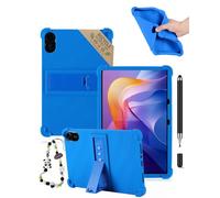 Pack 2-en-1 Coque pour XIAOMI Redmi Pad 2 (11 Pouces) Tablette avec Stylet Tactile - Housse Enfant en Silicone Antichoc,Powfix Béquille Ajustable, Étui Léger & Anti-Rayures, Bleu