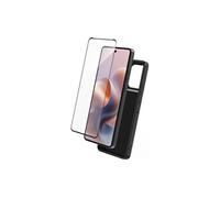 Pack 2-en-1 Coque Souple et Protège-écran Verre Trempé pour Motorola G86 Noir