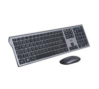 Pack 2 en 1 - We - Clavier et Souris - Sans fil - Gris - Noir