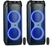 Pack 2 Enceintes Lumineuses USB TWS Bluetooth Actives Autonomes Ibiza 2 x 1200 W COLUMBA1200 Sono