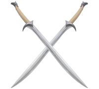 Pack 2 Epees en Mousse Le Hobbit Orcrist en Latex Sabre de Thorin Décoration
