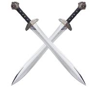 Pack 2 Epees Plastique Epées Polypropylene Glaive Gladiateur Epee Entrainement Combat Gladiator Argent