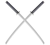Pack 2 Epees Plastique Katanas en Polypropylene Argent 105cm Entrainement Epee Combat
