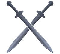 Pack 2 Epees Tout en Polypropylene Glaive Gladiateur Epee Noir Entrainement Repliksword