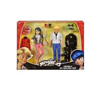 Pack 2 figurines - BANDAI - Miraculous - Marinette et Adrien avec 2 tenues Ladybug Chat Noir, accessoires - 26 cm