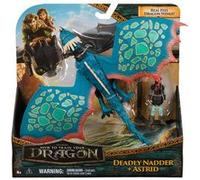 Pack 2 Figurines Dragon et Viking Dreamworks Dragons Movie 25 cm Modèle aléatoire Multicolore G
