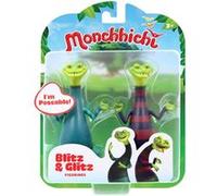 Pack 2 figurines Ouaps Monchhichi Blitz et Glitz Multicolore G