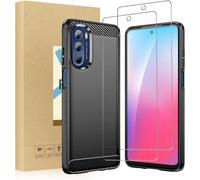 Pack 2 Films Verre Trempé 9h + Coque Tpu Noire Renforcée Pour Motorola Moto G Stylus 5g (2022) ¿ Protection Coins Airbag Et Rebord Caméra