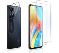 Pack 2 Films Verre Trempé Écran + 2 Protections Lentille Caméra Pour Oppo A98 5g ¿ 9h (0,33 Mm), Anti-Rayures, Anti-Empreintes, Hd Transparent, Anti-Éclats