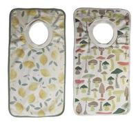 Pack 2 Grands Bavoirs bébé évolutifs 100% Coton Confort et Doux, col Tee-Shirt élastique pour Les Enfants de 6 à 48 Mois - NOVAGO G