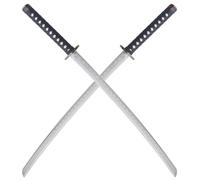 Pack 2 Katanas en Polypropylene Argent 105cm Entrainement Epee Combat Décoration