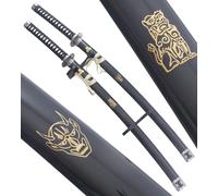 Pack 2 Katanas Kill Bill en Bois Sabre La Mariée et Bill Epee Decoration Cosplay - Lame en Bois Décoration