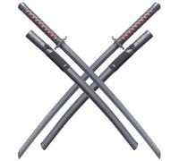 Pack 2 KatanasTout en Polypropylene Noir Bleach Bankai Ichigo Sabre Entrainement Combat + Fourreau ABS Epee Bleach Décoration