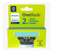 Pack 2 Lames PHILIPS "OneBlade" Rechange Rasoir One Blade Anti-Friction ORIGINAL