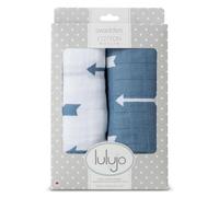 Lulujo 121-013-006 Pack de 2 Langes Coordonnés en Mousseline de Coton 100 x 100 cm