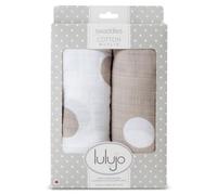 Lulujo 121-013-004 Pack de 2 Langes Coordonnés en Mousseline de Coton 100 x 100 cm