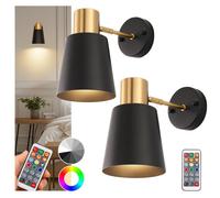 Pack 2 Lumières murales intérieures classiques(1 lumière),couleur inconnue/abat-jour non défini,sans ampoules fournies,Emeritpro