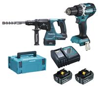 Pack de 2 machines MAKITA DLX2191TJ (DDF484 + DHR243) 18V Li-Ion (2x5Ah)