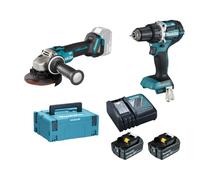 Pack 2 machines 18V visseuse DDF484RGJ + meuleuse D125 mm DGA504Z 2 batteries 6Ah + chargeur - MAKITA - LOT0263