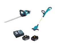 Pack 2 machines jardin taille haies + coupe herbe avec batteries 3 Ah - MAKITA - LOT0347