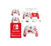 Pack 2 Manettes filaire SWITCH Nintendo ? MARIO ROUGE BLANC Officielle avec Câble USB détachable