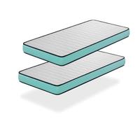 Pack 2 Matelas 80x190 Promo Confort Épaisseur 14 CM Ergonomique, Respirant, Mémoire. Idéal pour lit gigogne