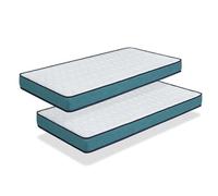 Pack 2 Matelas 90x190 Confort Pro Epaisseur 14 Cm Ergonomique- Respirant- Memoire. Ideal Pour Lit Gigogne
