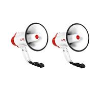 Pack 2 Mégaphones rechargeables 20W LTC MEGA20W Portée 250m - Haut parleurs Supporter Manifestation Fête Soirée Sport