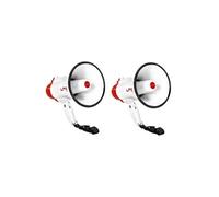 Pack 2 Mégaphones rechargeables 20W LTC MEGA20W Portée 250m - Haut parleurs Supporter Manifestation Fête Soirée Sport