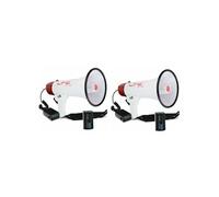 Pack 2 Mégaphones rechargeables 35W LTC MEGA35USB SD USB AUX Portée 500m - Haut parleurs Bar Supporter Manifestation Fête Sport