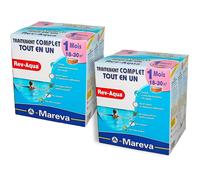 Pack 2 mois traitement Mareva REV-AQUA 4 en 1 piscine 18 à 30m³