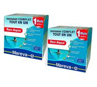 Pack 2 mois traitement Mareva REV-AQUA 4 en 1 piscine 60 à 90m³