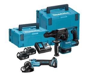 Pack 2 outils 18v (2x5,0Ah) (DHR243Z/DGA504Z) en coffret Makita Dlx2125tj1