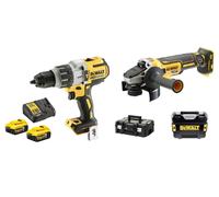Pack 2 outils 18V (DCD996 - DCG405) + 2 batteries 5Ah + chargeur + coffret TSTAK - DEWALT - DCK2090P2T