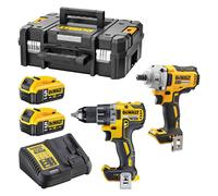 Pack 2 outils 18V DEWALT DCK2077P2T-QW : perceuse-visseuse DCD791 et boulonneuse DCF894 avec 2 batteries 5,0 Ah