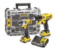 Kit Perceuse & Visseuse à Chocs DEWALT DCK211D2T 10,8 V 2 x 2.0 Ah (DCD710 + DCF815)