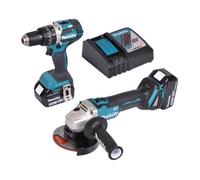 Ensemble de 2 machines 18 V Li-Ion 5 Ah (Dga506 + Dhp484)