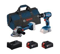 Pack 2 outils 18V Perceuse-visseuse GSB 18V-45 + Meuleuse Ø125 mm GWS 18V-8 BOSCH