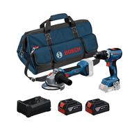 Pack 2 outils 18V Perceuse-visseuse GSR 18V-65 + Meuleuse Ø125 mm GWS 18V-8 BOSCH